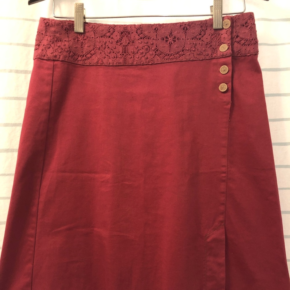 Burning Torch Pink Mid Length Skirt